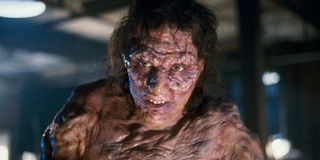 Jeff Goldblum looking like a monster in The Fly