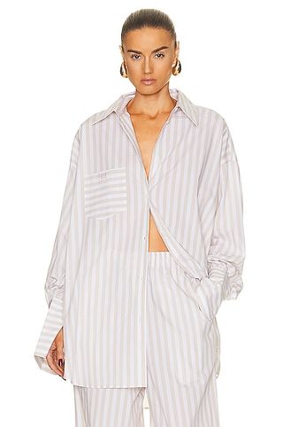 Hemd Cotton Poplin Stripe Oversized