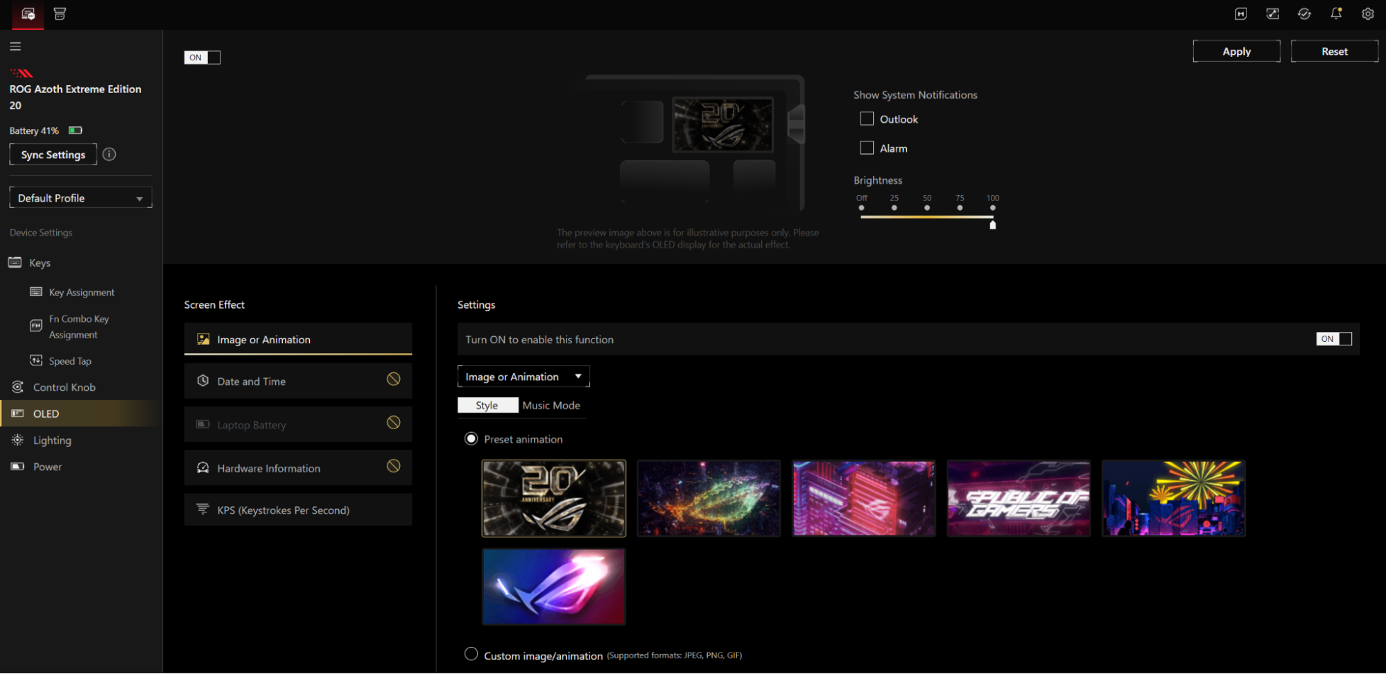 Asus ROG Azoth Extreme Edition 20