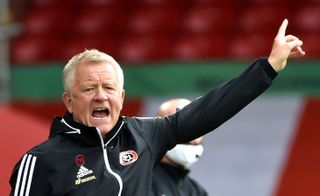 Chris Wilder's Sheffield United face Burnley in the Carabao Cup on Thursday night (Rui Vieira/NMC Pool/PA).