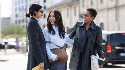 Group of editors at fashion week