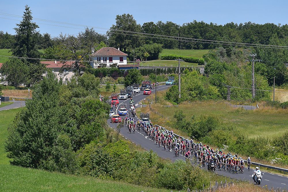 The peloton in action during stage 6 at the Tour de France