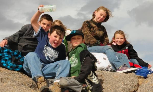 Kids got to climb plenty of rocks this weekend
