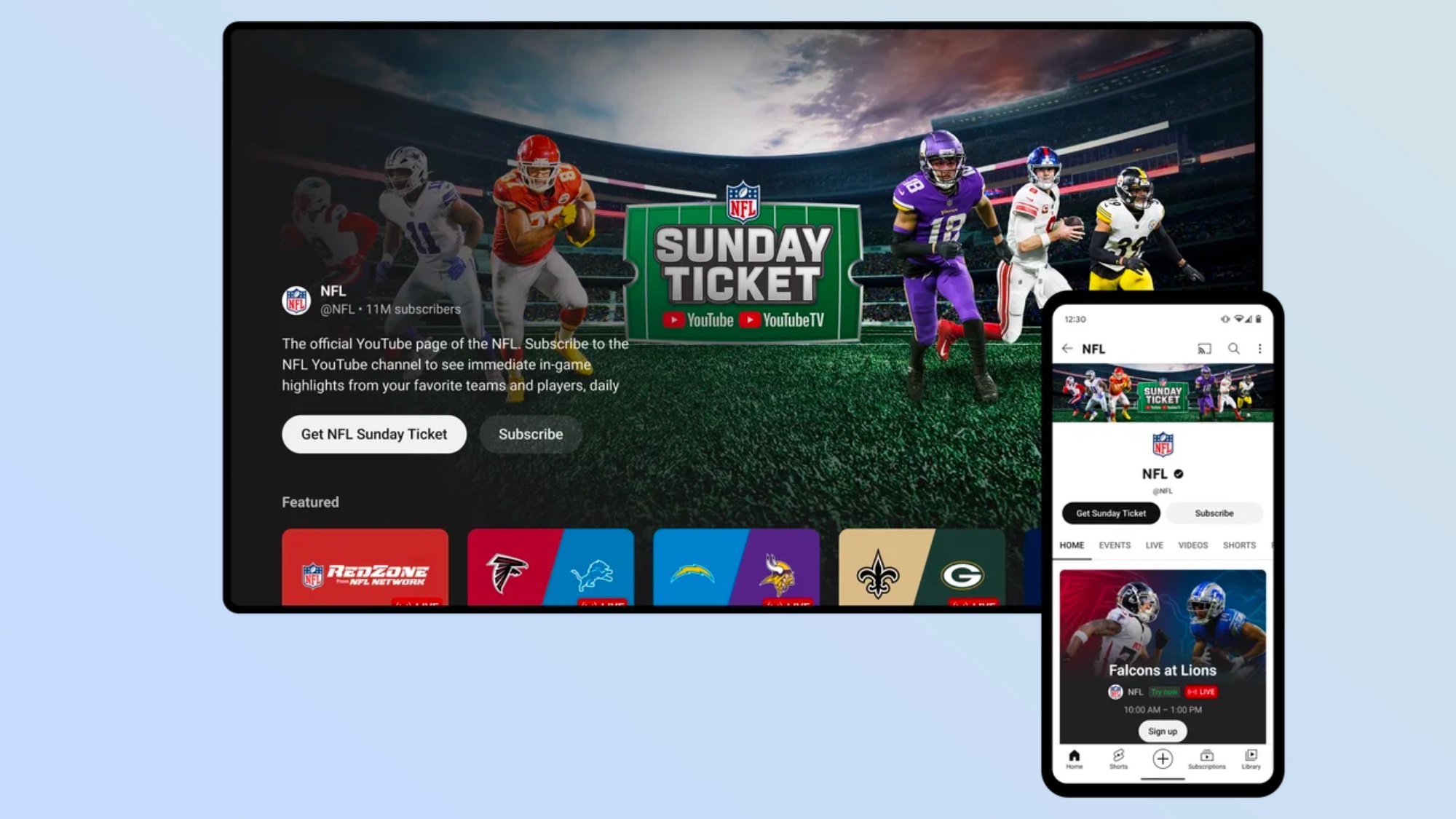 nfl sunday ticket on android tv