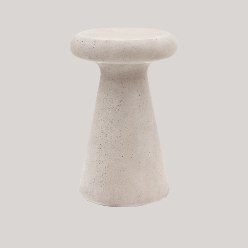 Reinforced Concrete Side Table - Cream
