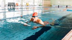 IS swimming good exercise? Image shows man in pool swimming