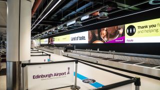BrightSign media players drive the video wall at Edinburgh Airport