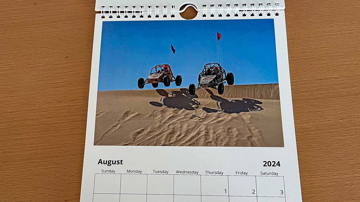 Visaprint calendar sample print