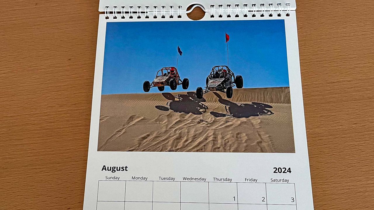 Visaprint calendar sample print