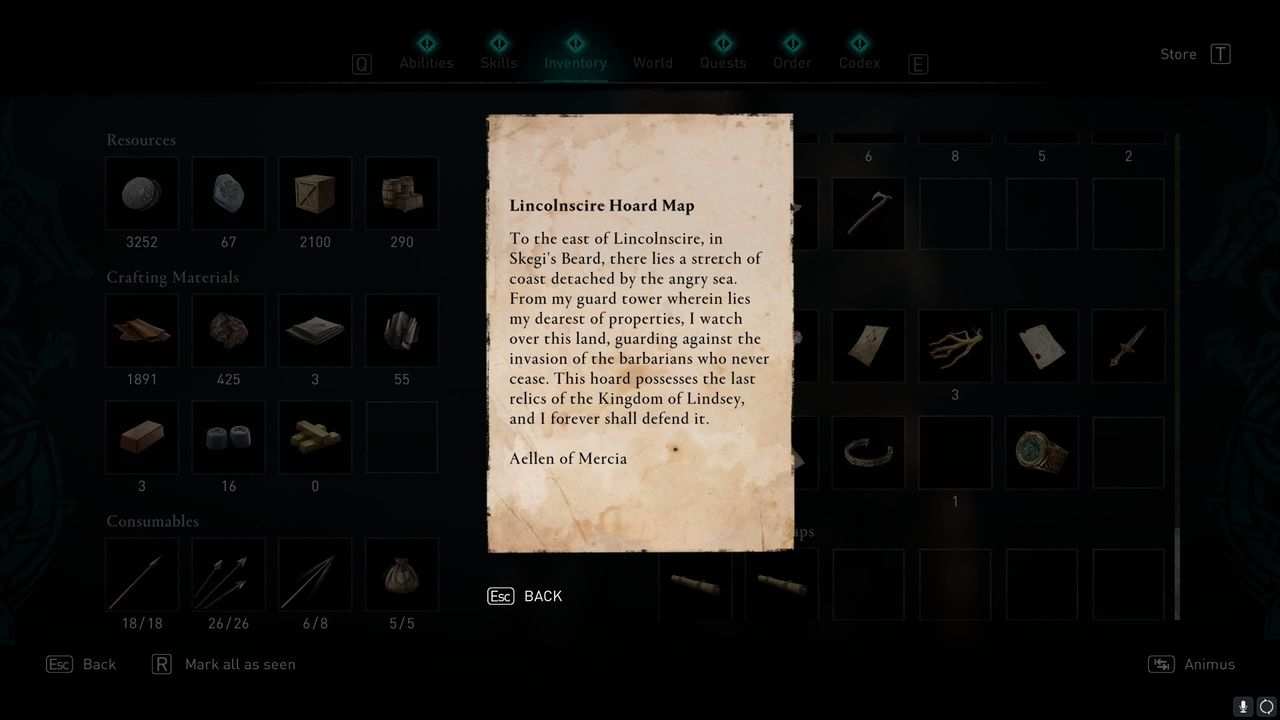 AC Valhalla Lincolnscire treasure hoard map location