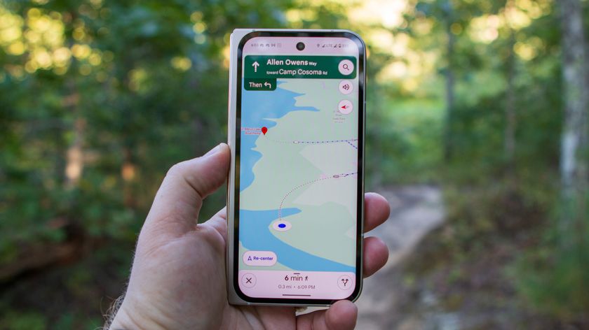 Google Pixel 9 Pro Fold using Maps in-hand