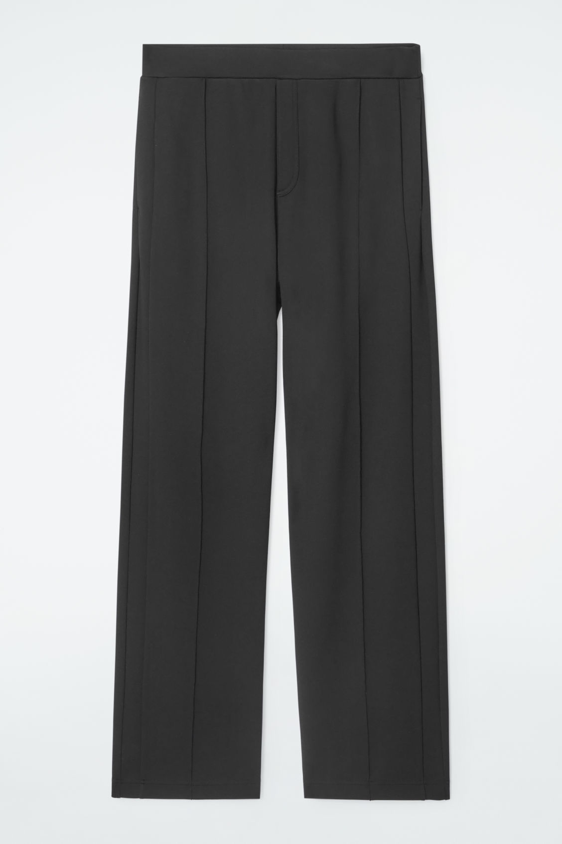 Pintucked Straight-Leg Trousers