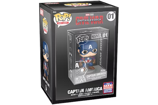Funko Pop!  Diecast Marvel Studios Captain America Civil War - Captain America 2021 Summer Convention Exclusive Figure #01