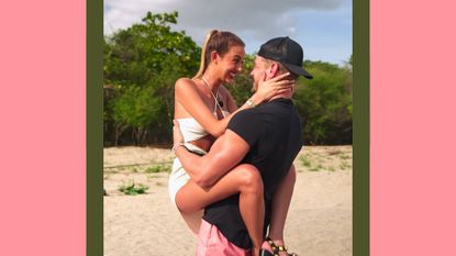 chloe and shayne on the beach in perfect match