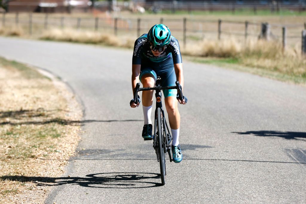 GENNEP NETHERLANDS SEPTEMBER 01 Marissa Baks of Netherlands and Team Gt Krush Tunap Pro Cycling attacks during the 25th Simac Ladies Tour 2022 Stage 3 a 1391km stage from Gennep to Gennep SLT2022 UCIWWT on September 01 2022 in Gennep Netherlands Photo by Bas CzerwinskiGetty Images