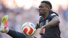 Folarin Balogun controls the ball during the second half against Belgium during the FIFA World Cup 2026 Round Of 16 match at Seattle Stadium on July 6, 2026