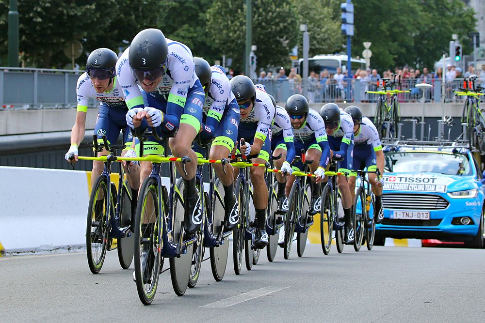 Wanty during the team time trial at the Tour de France