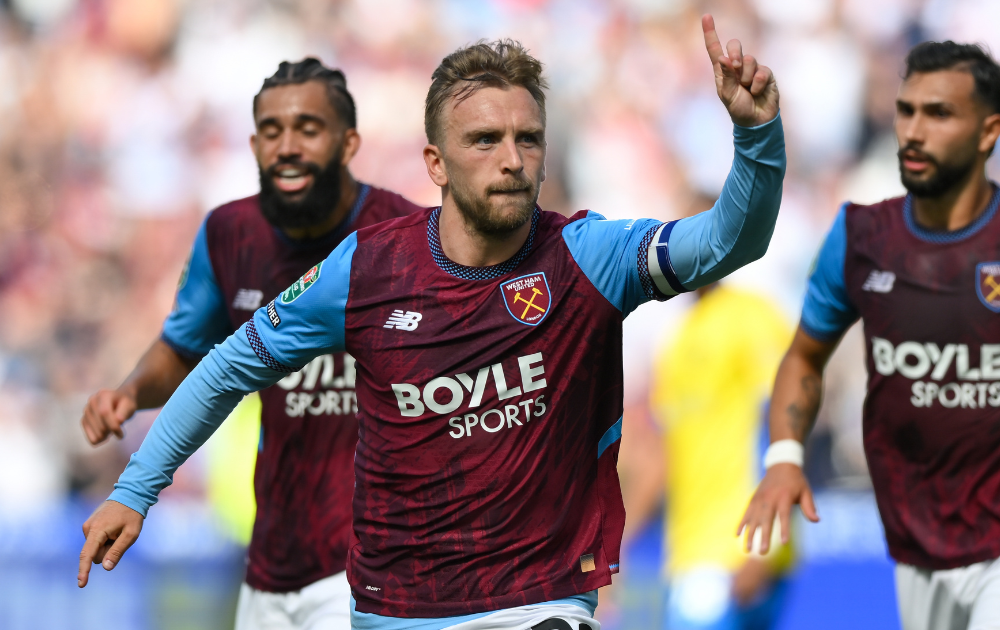 Jarrod Bowen scored in West Ham's 1st round Carabao Cup tie