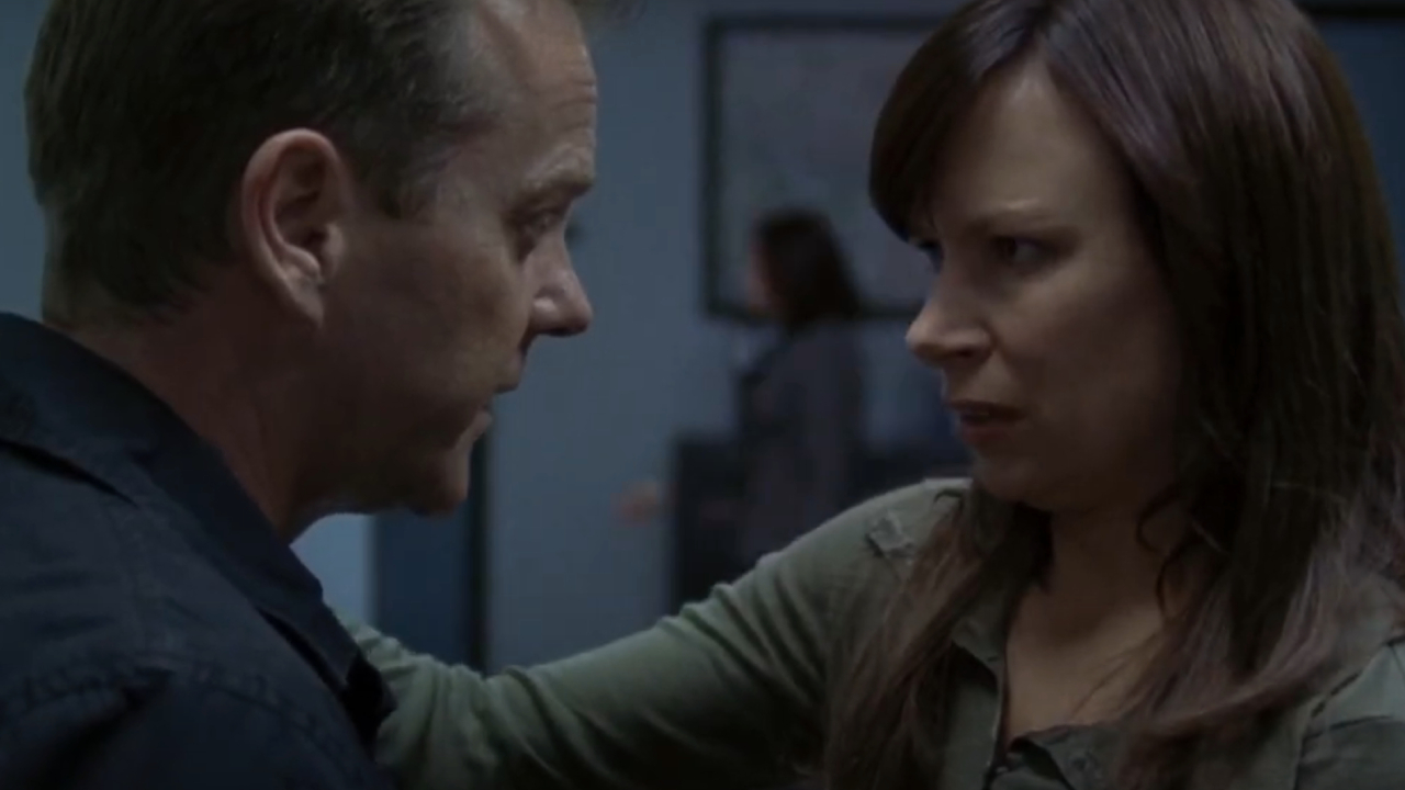 Jack and Chloe embracing on 24