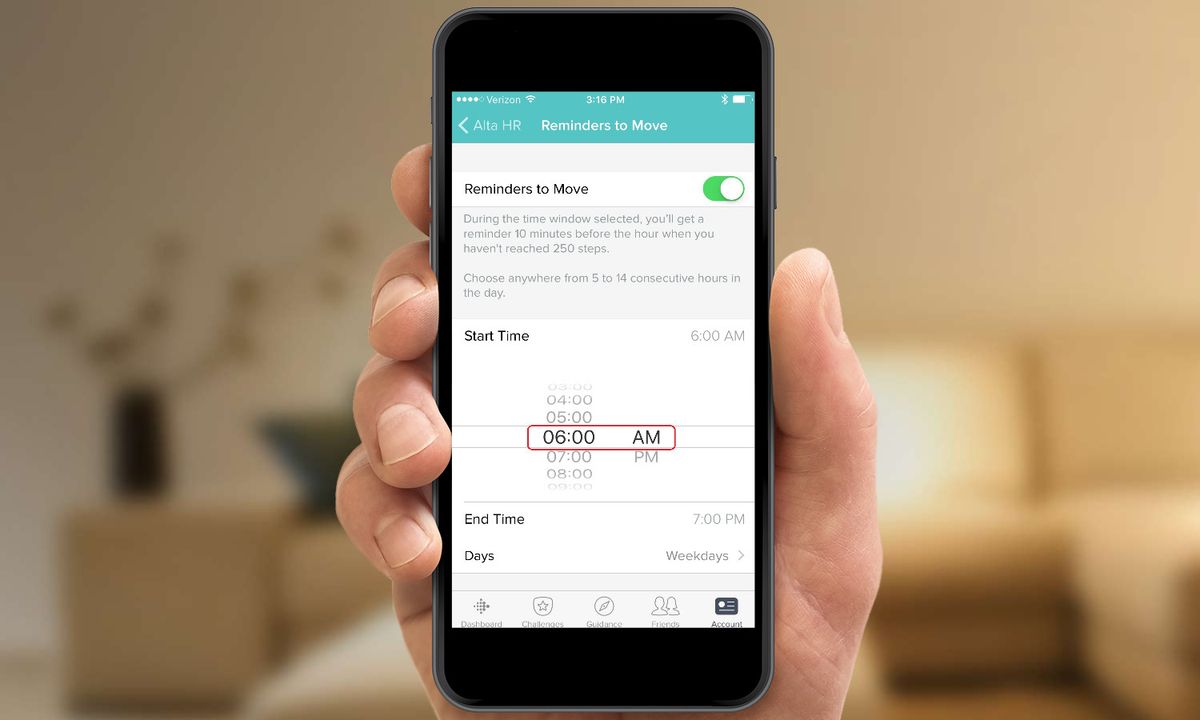 set reminders on fitbit