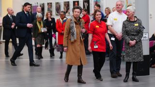 Princess Anne, Princess Royal during a visit to Southmead Hospital in Bristol to thank the team of doctors, nurses and health professionals