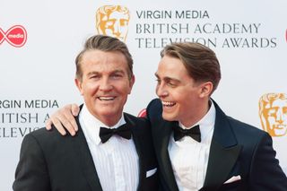 Bradley Walsh and son Barney at the Virgin Media Television Awards