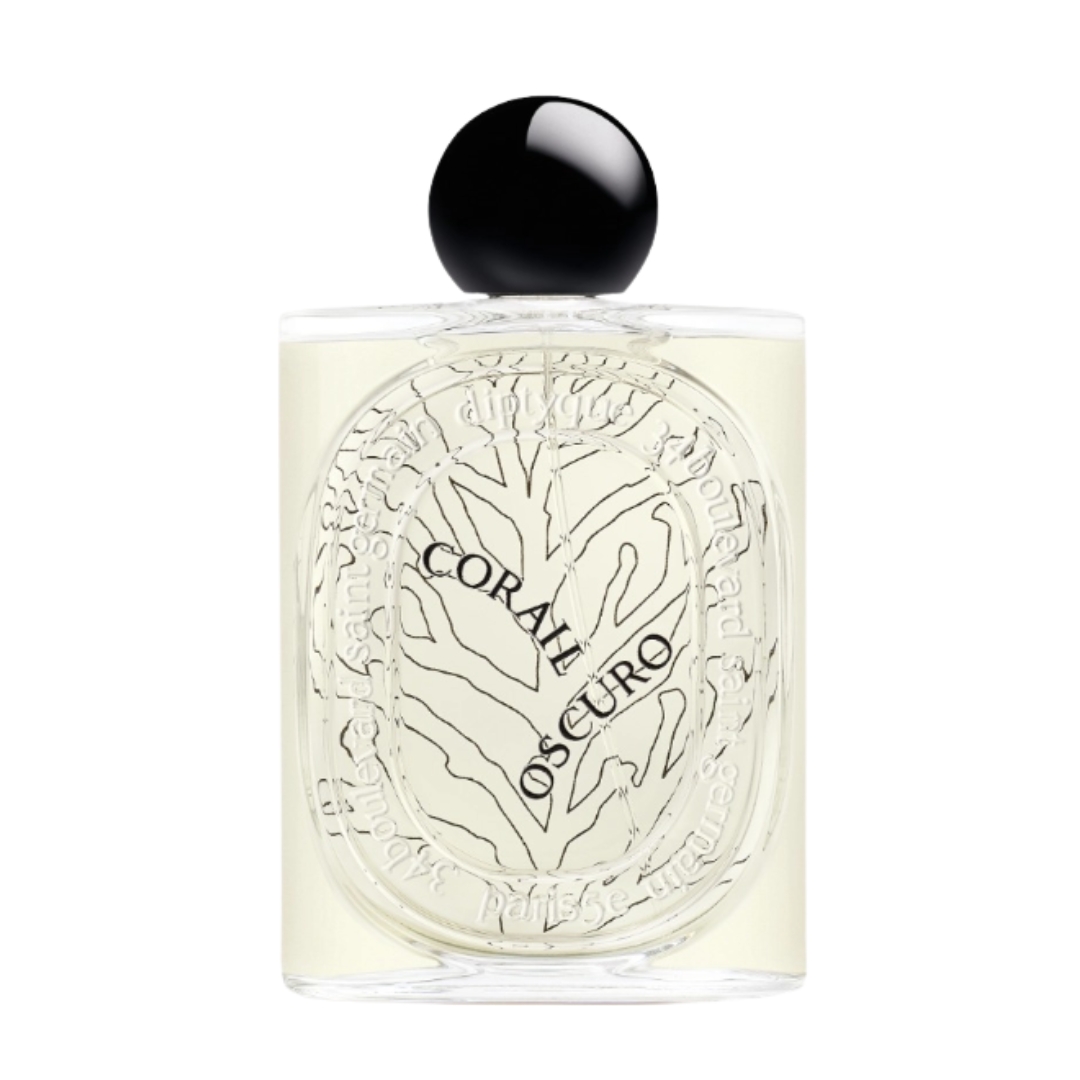 A product shot of the Diptyque Corail Oscuro perfume, on a white background