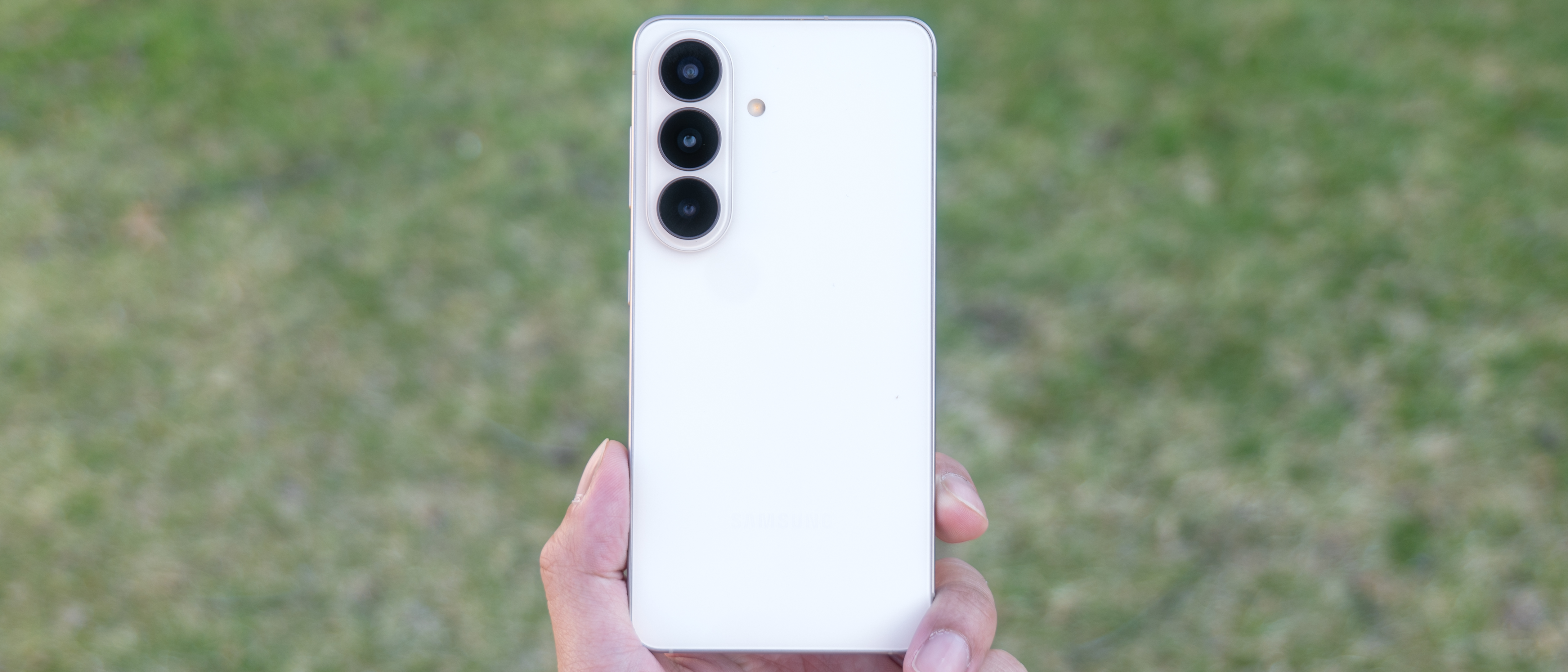 Samsung Galaxy S26 held in the hand.