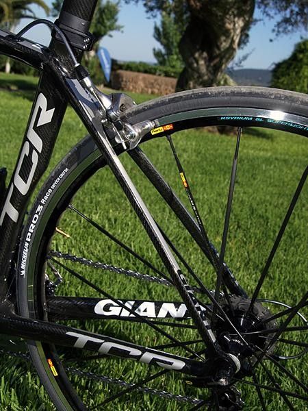 Relatively slim seat stays contribute to the (reasonably) comfy rear end. Standard seatpost versions sport a deeper seat tube profile than the roughly round shape of the ISP frame.