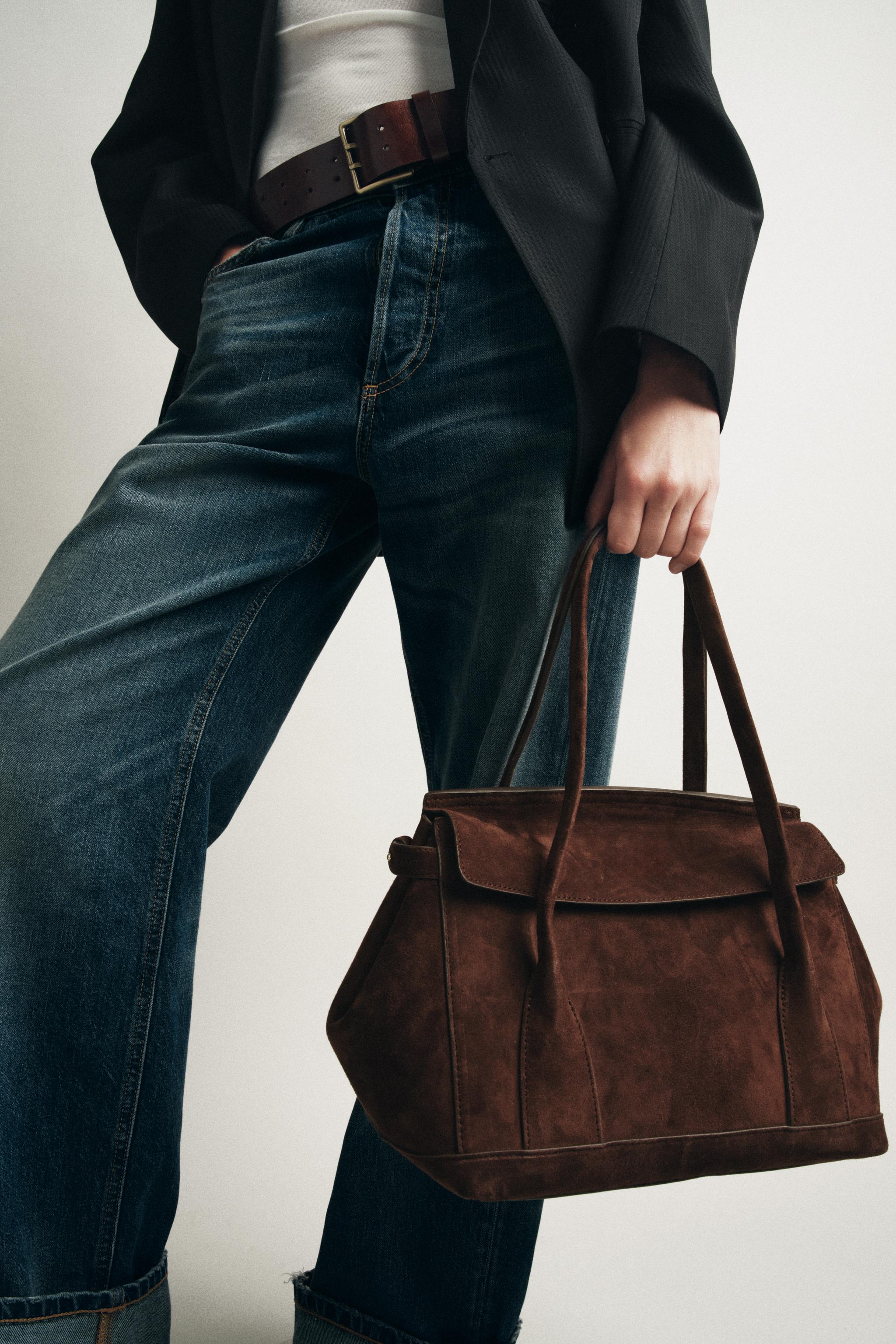 Split Leather City Bag