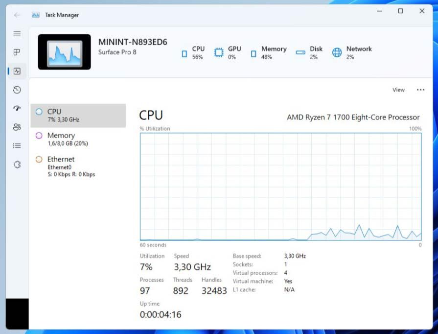 Windows 11 performance view