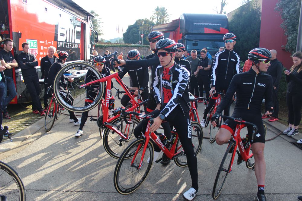 The 2017 BMC Racing team prepare for training