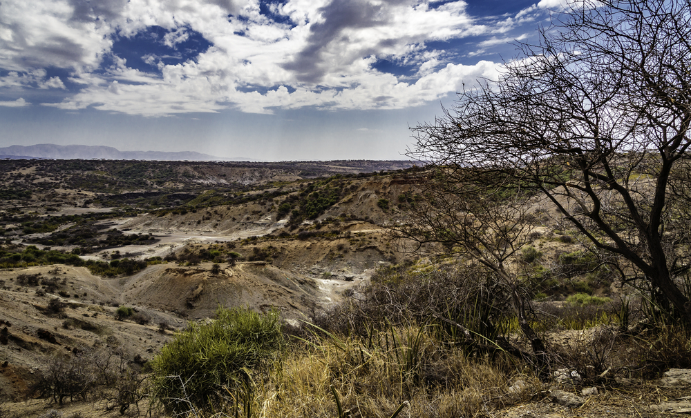 Olduvai Gorge in Tanzania.