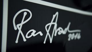 Ron Arad's signature in white