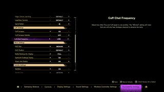 Forspoken setting menu accessibility options