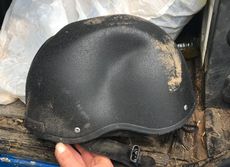 Susannah Stanning&rsquo;s Champion riding hat after her fall.