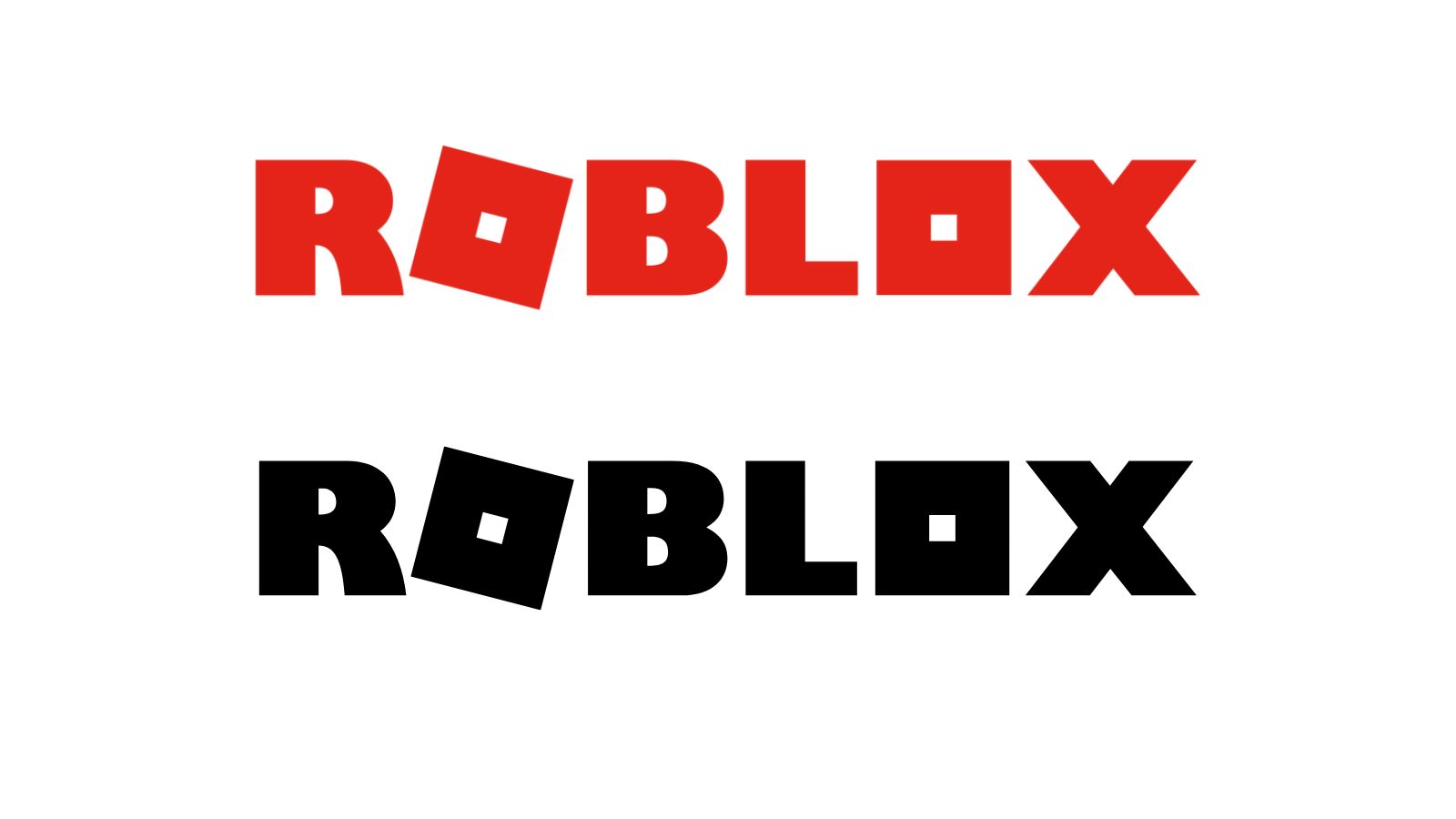 Roblox logos from 2017 and 2018
