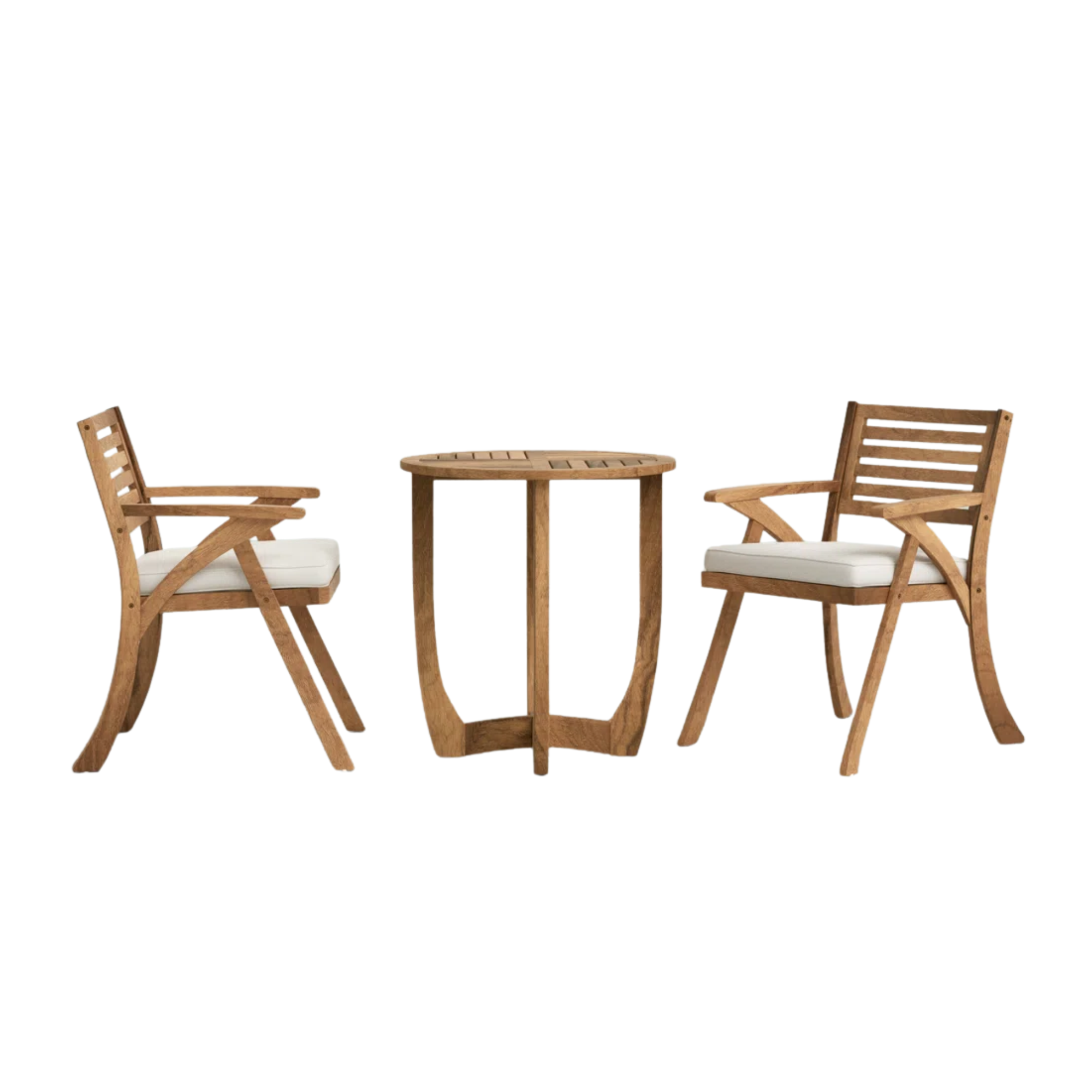 wooden bistro set 