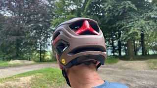 Abus Cliffhanger MIPS helmet from the rear