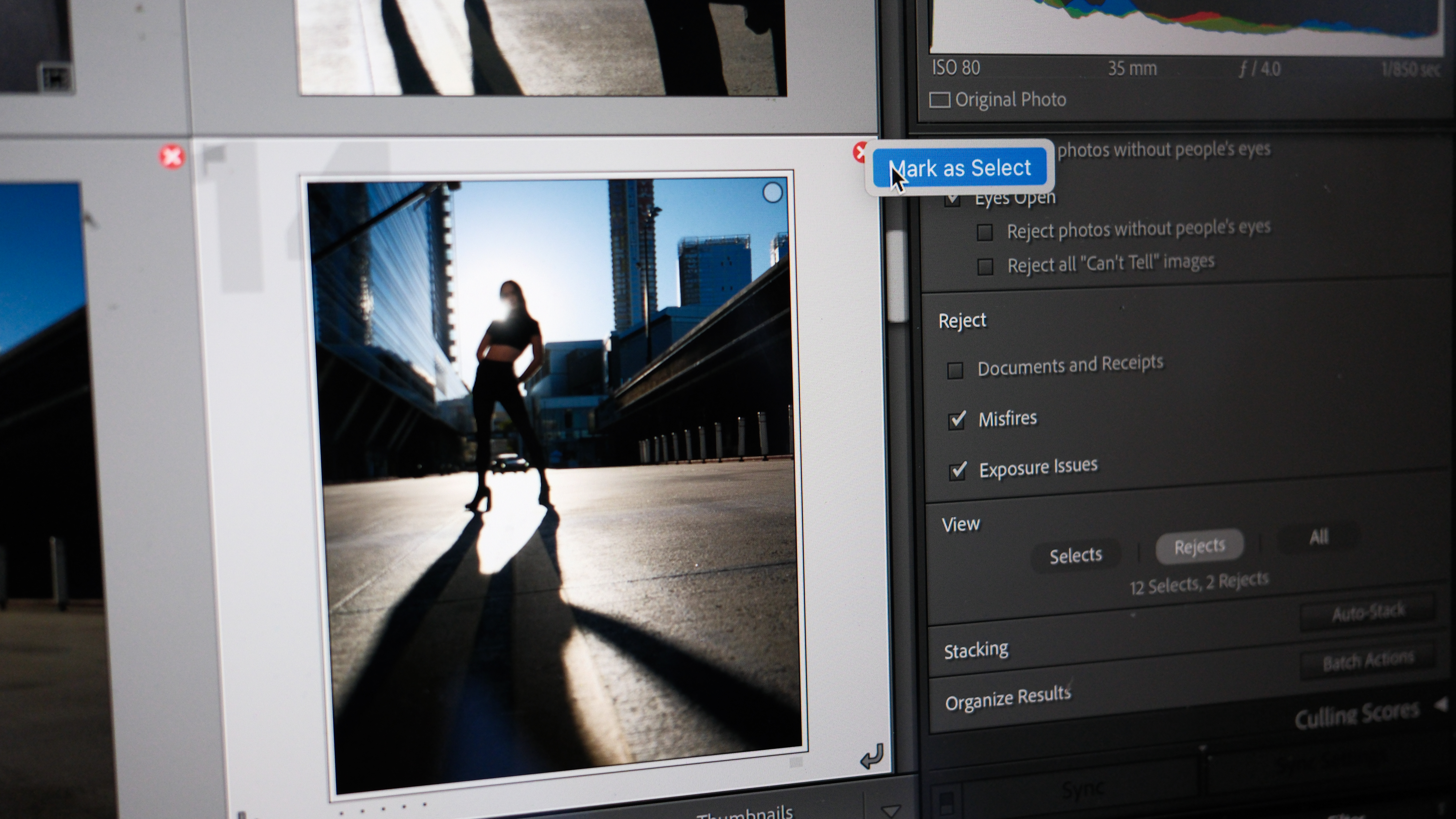 A photo of the new Lightroom on the screen of a laptop