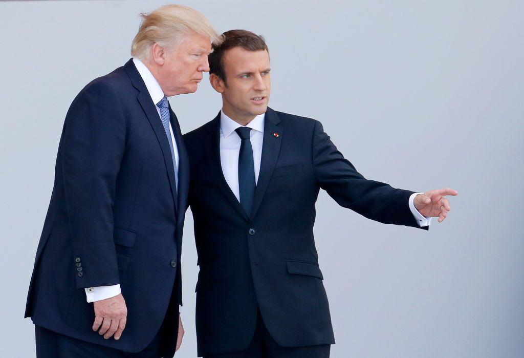 President Trump and French President Emmanuel Macron.