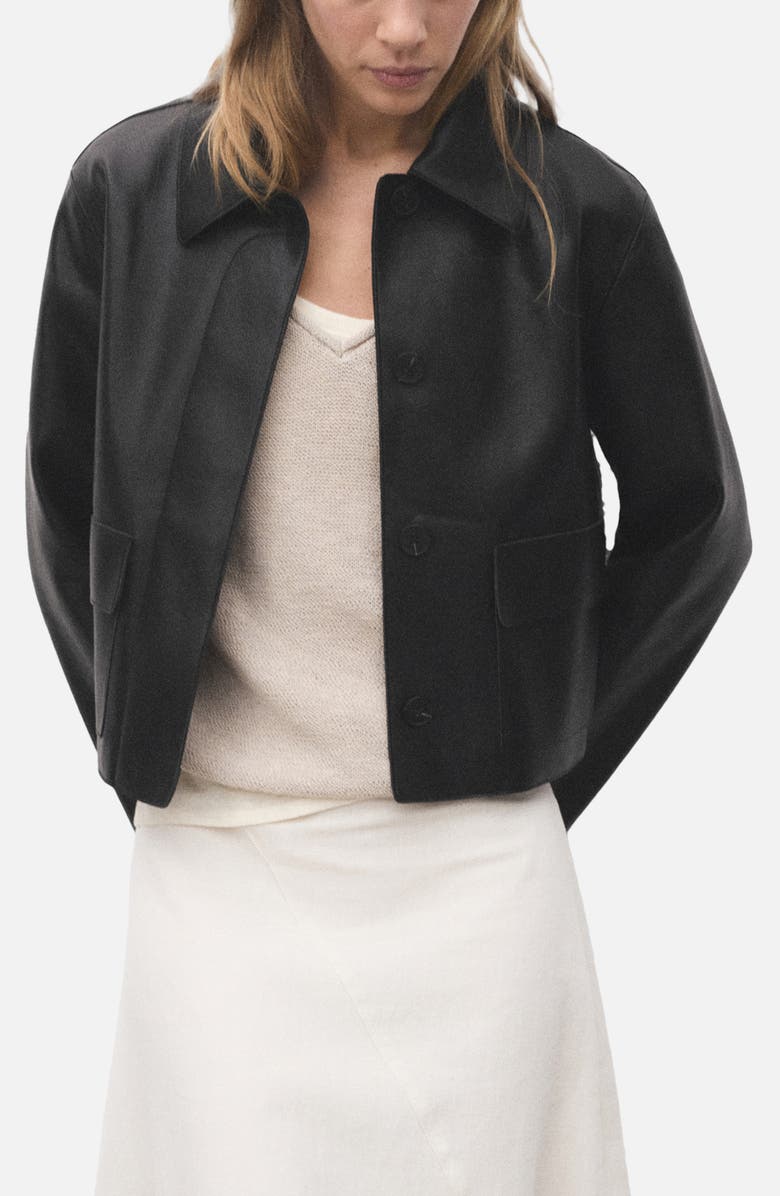 Sabina Faux Leather Jacket