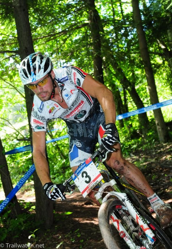 Fabien Canal (GT Skoda Camonix) riding third