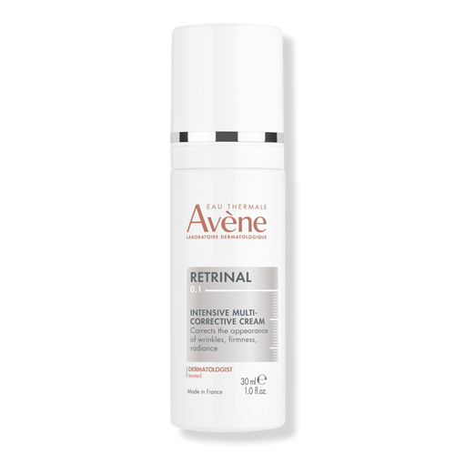 white bottle of avene Retrinal 0.1 Intensive Multi-Corrective Cream