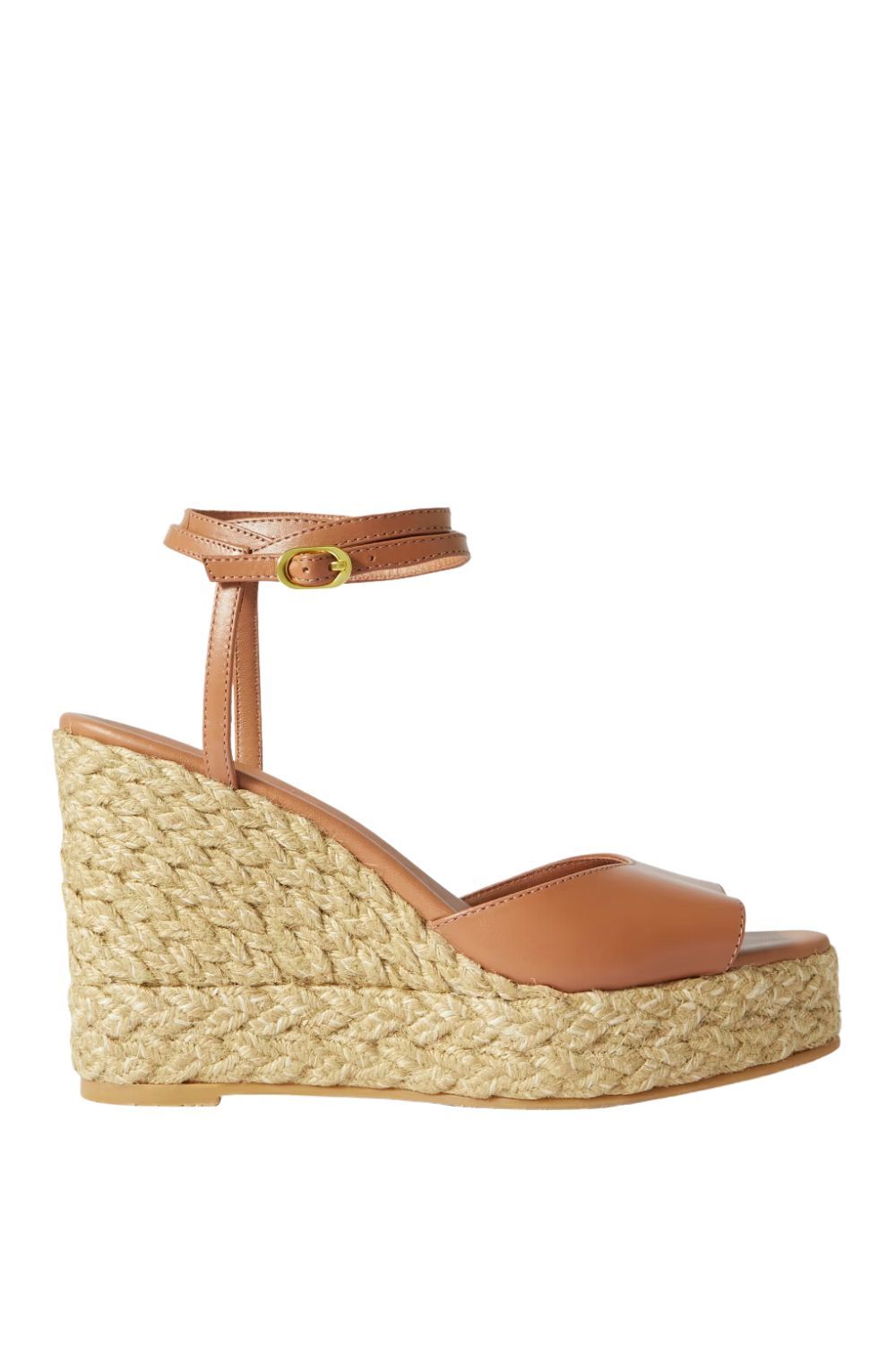 Best Wedges: Stuart Weitzman BarelyNude leather espadrille wedge sandals