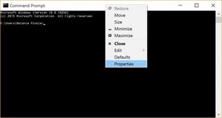 command prompt properties