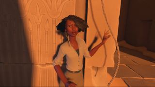 A black woman with exquisitely-rendered black hair in Campo Santo's upcoming PC game 'In the Valley of Gods'