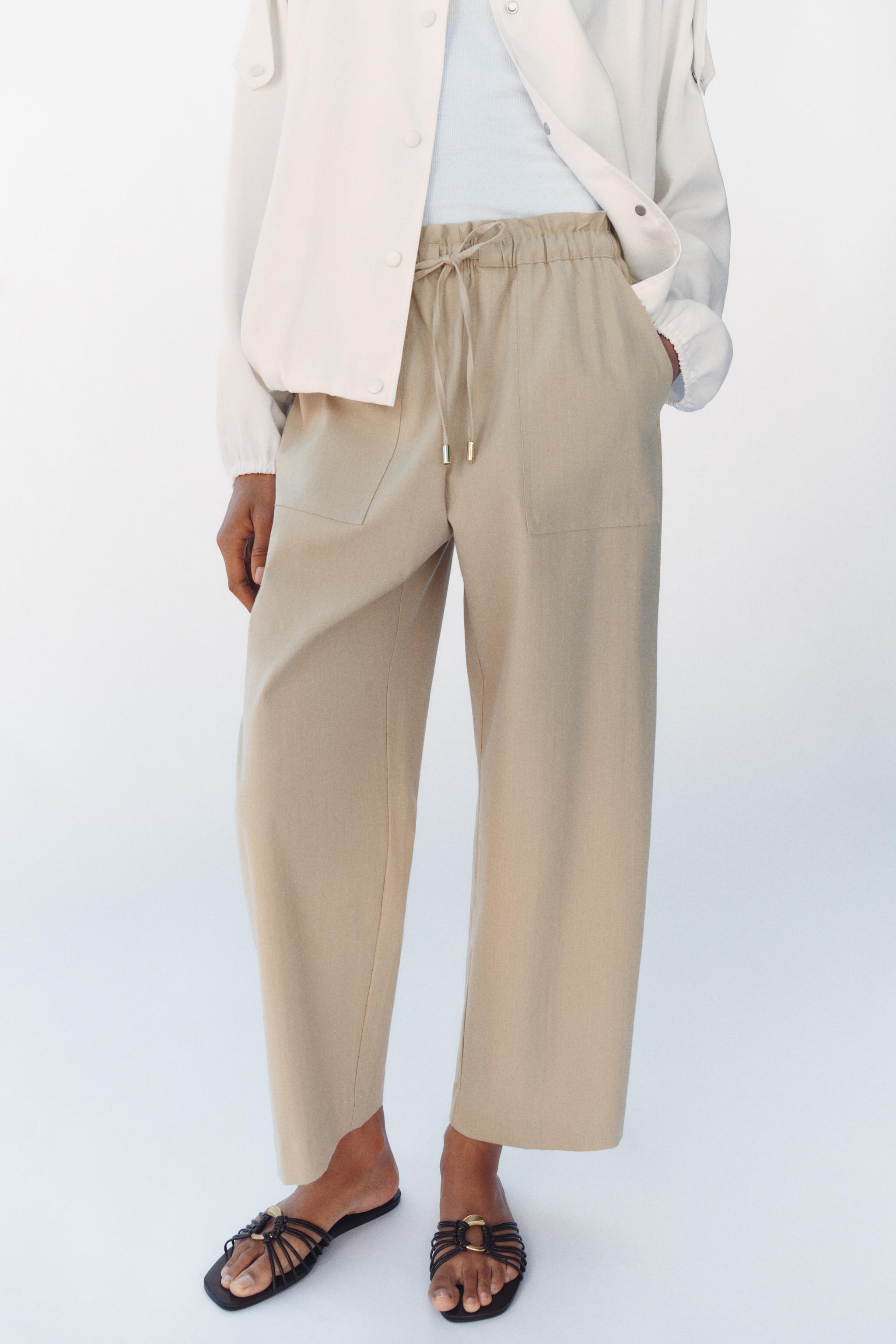 Calça Cônica com Cintura Elástica