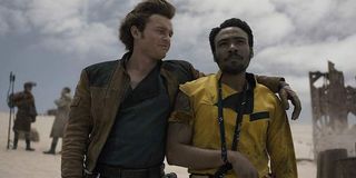 Alden Ehrenreich and Donald Glover as Han and Lando in Solo: A Star Wars Story