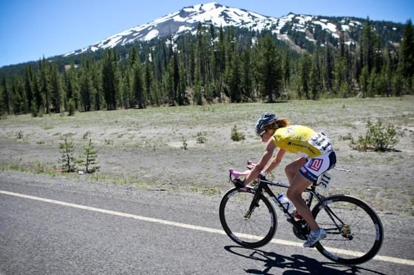 Marra Abbott (Peanut Butter &amp; Co) closes in on the finish at Mt. Bachelor